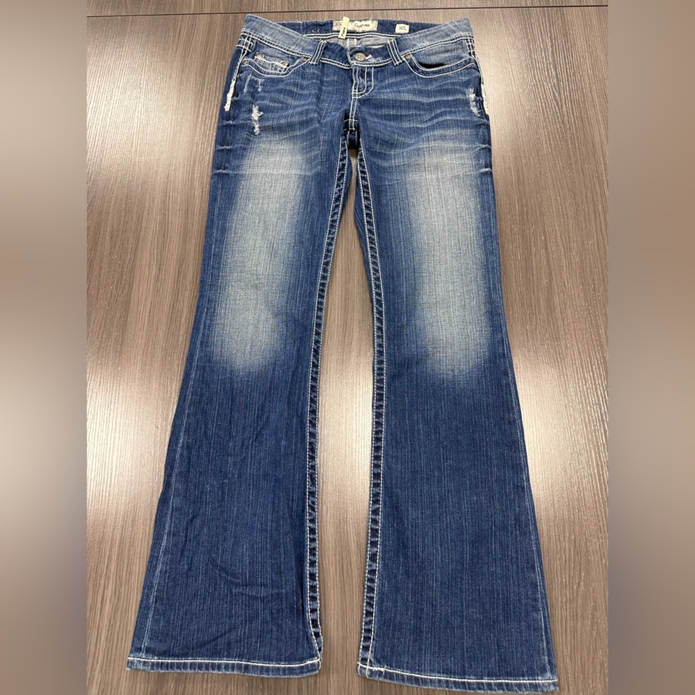 BKE Sabrina Women's Flare Jeans in Dark Blue